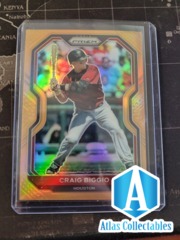 2021 Panini Prizm Neon Orange Prizm /100 Craig Biggio #10 HOF
